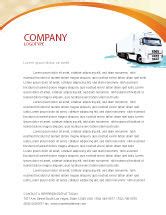 Truck Tractor Letterhead Template, Layout for Microsoft Word, Adobe Illustrator and Other